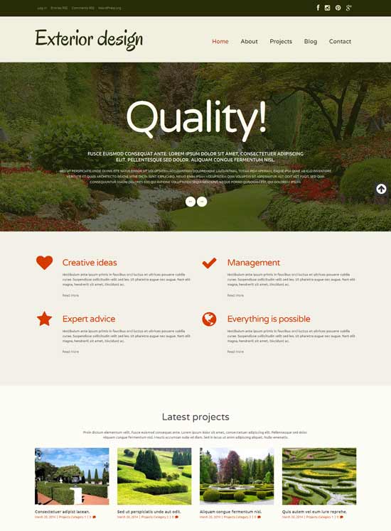 Taman-Desain-Responsif-Desain Eksterior-WordPress-Tema