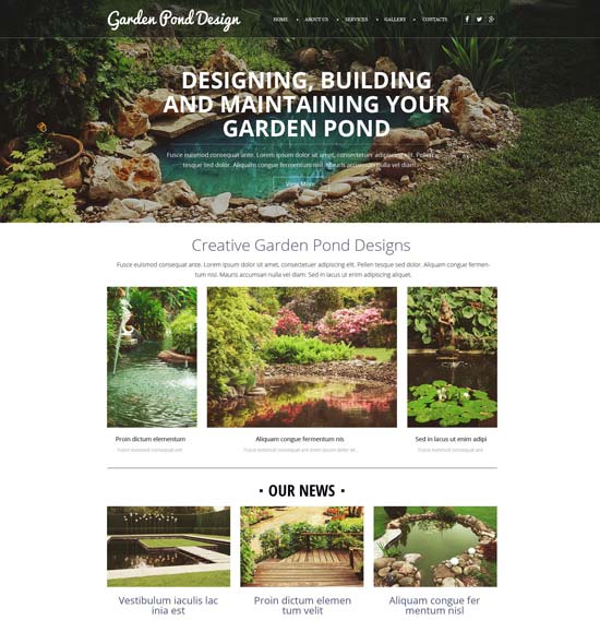 templat situs web desain taman 52638