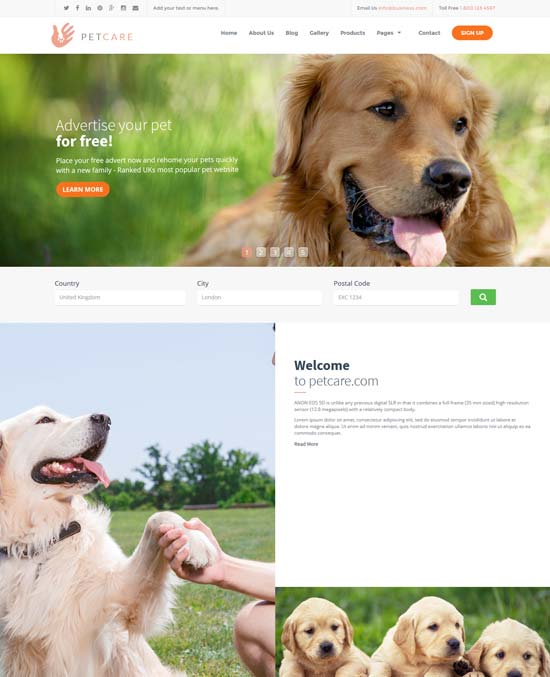 petcare-pet-caretakers-html 模板