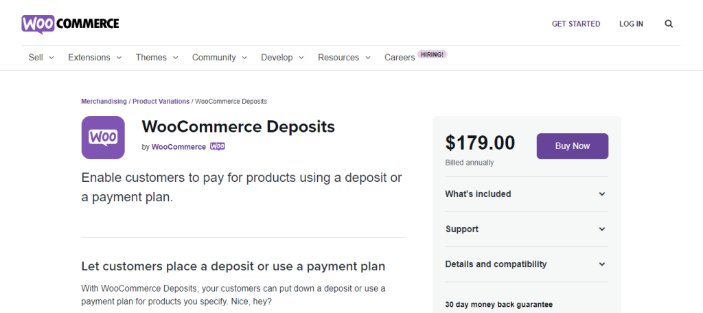 Depozyty WooCommerce w celu dodania częściowej płatności