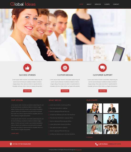 Global-Ideas-Free-Corporate-website-Template