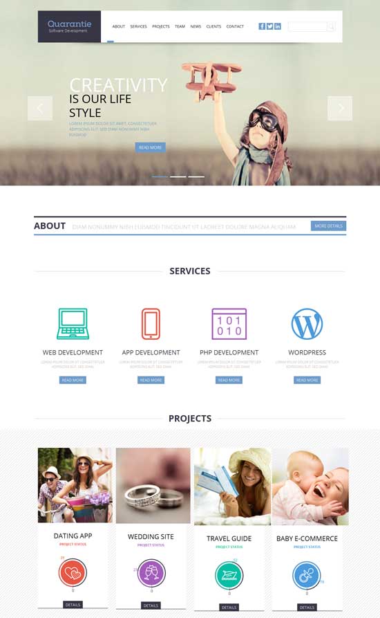 Quarantie-Free-Flat-Corporate-Business-Responsive-template