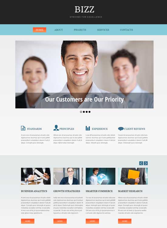 Bizz-Free-HTML5-Corporate-Business-模板