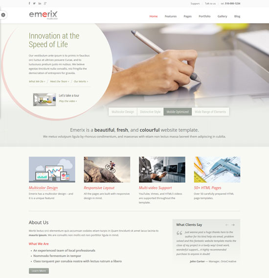 Emerix-Responsive-Business-HTML5-模板