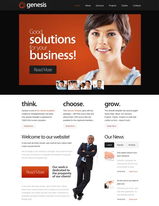 Genesis-Free-HTML5-Business-模板