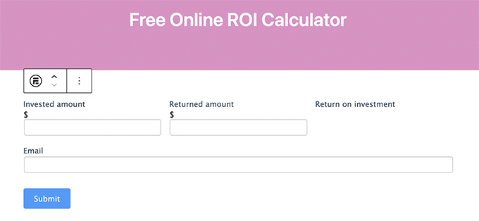 ดูตัวอย่างเครื่องคิดเลข ROI ในตัวแก้ไข