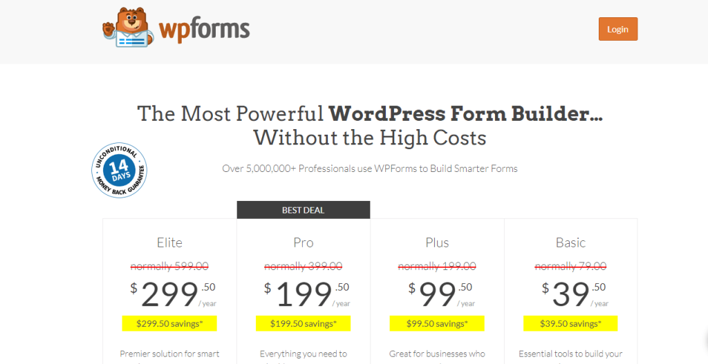 diferença entre MetFrom Vs Ninja Form Vs WpForms