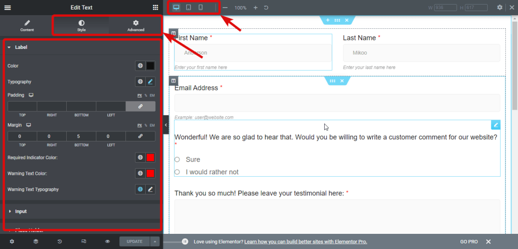 opções de estilo metform MetFrom Vs WpForms Vs Ninja Form