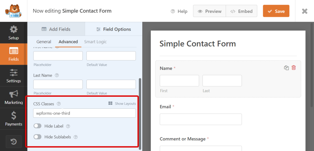 opção de estilo wpforms MetFrom Vs WpForms Vs Ninja Form