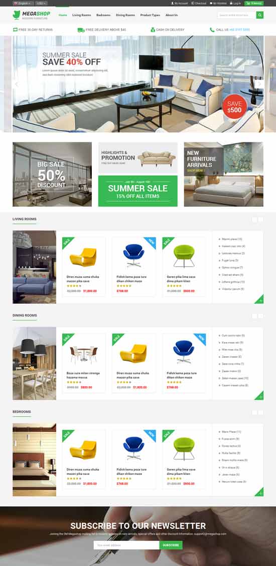 เฟอร์นิเจอร์-ร้านค้า-ตอบสนอง-Magento-Theme