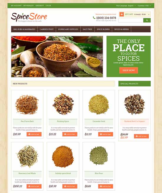 Spice-Shop-Responsive-Magento-Theme