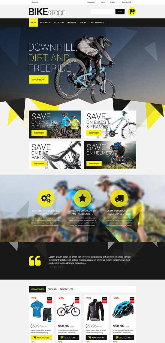 Bike-Store-PrestaShop-테마