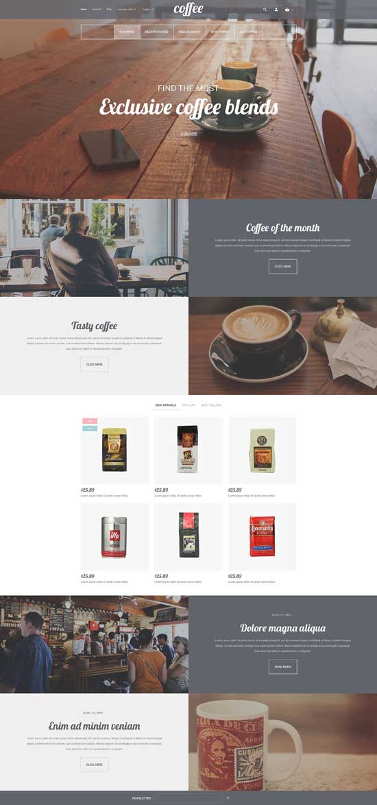 Coffee-House-PrestaShop-테마