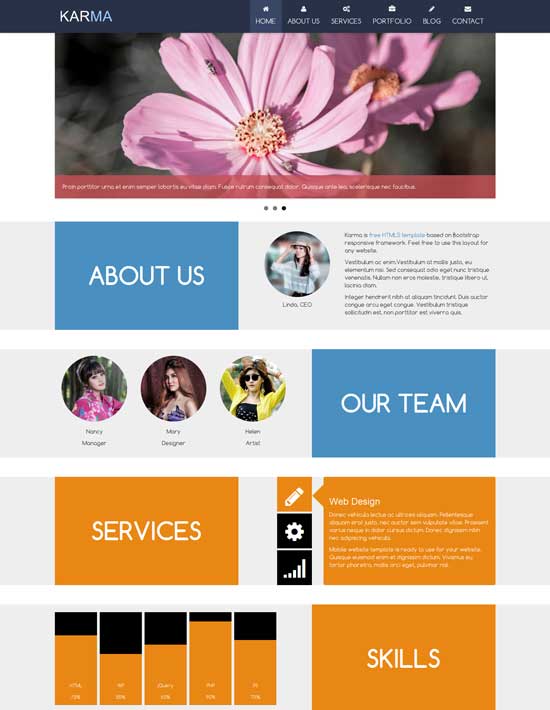 เทมเพลต Karma-Free-Responsive-One-Page-Template