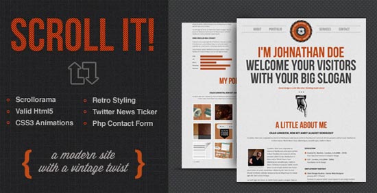 Scroll It! - Creative Single Page Html Template