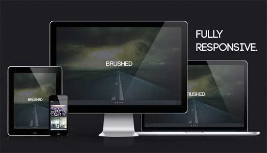 Brushed - เทมเพลต HTML ที่ตอบสนองต่อหนึ่งหน้าฟรี