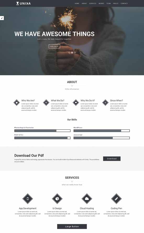 ตอบสนองฟรี One-Page-HTML5-Template