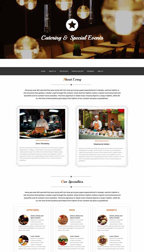 ฟรี Onepage-Bootstrap-Template-Leroy