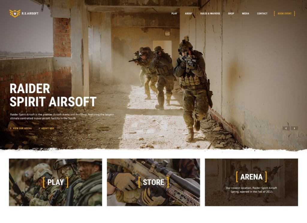 Raider Spirit | ธีม Airsoft Club & Paintball WordPress