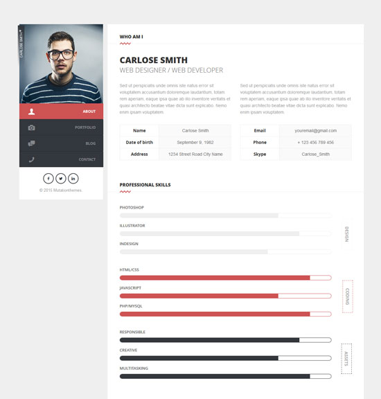 Split-personal-cv-vcard-template