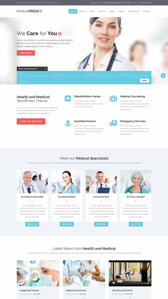 สุขภาพและการแพทย์-HTML-Template