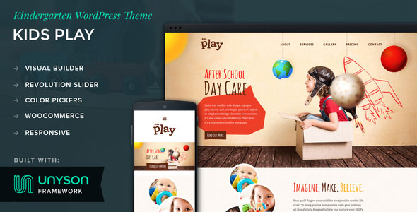 Kids Play - ธีม WordPress ระดับอนุบาล