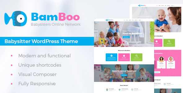 BamBoo - พี่เลี้ยงเด็กเครือข่ายออนไลน์ WP Theme