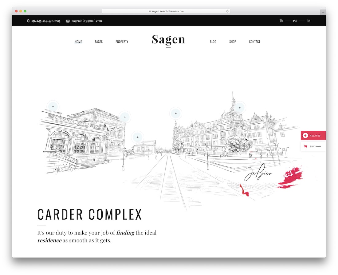 sagen single property wordpress theme