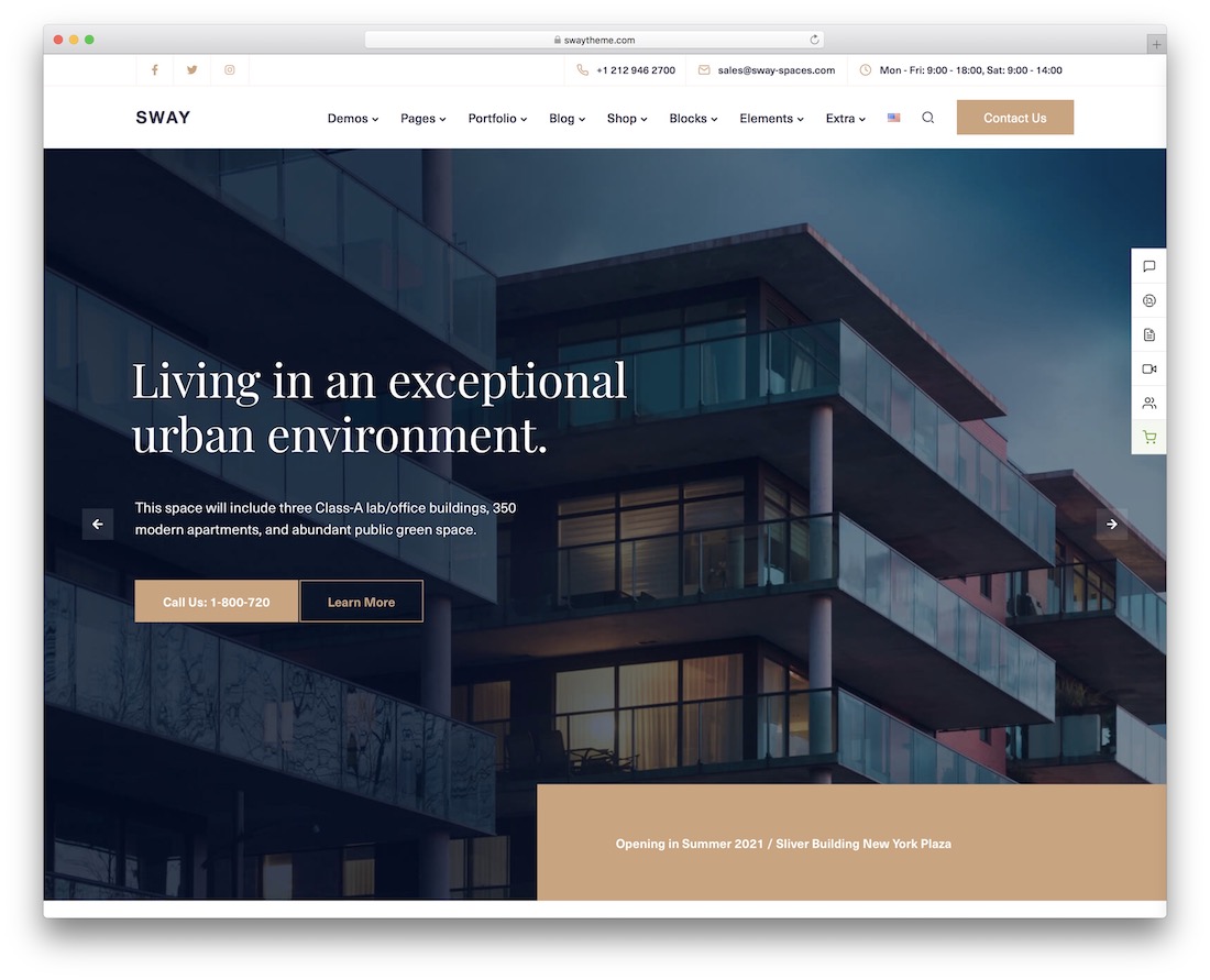 Sway Immobilien WordPress-Theme