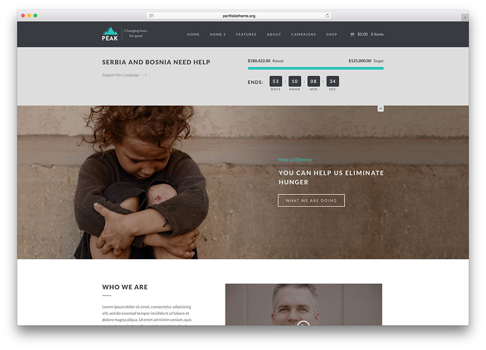 pico-mínimo-caridad-wordpress-tema