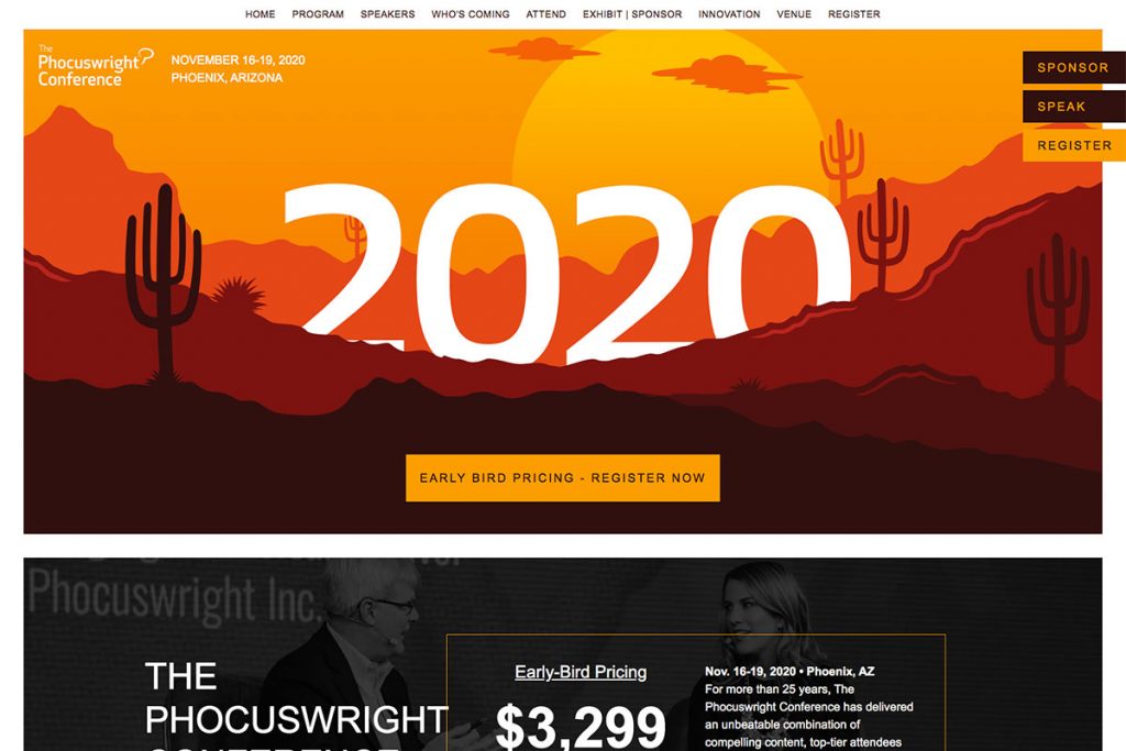PhocuswrightConferenceのウェブサイトのデザイン