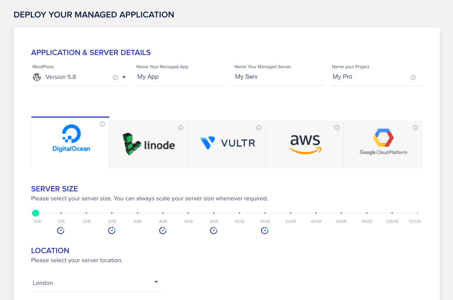 Cloudways 安装服务器