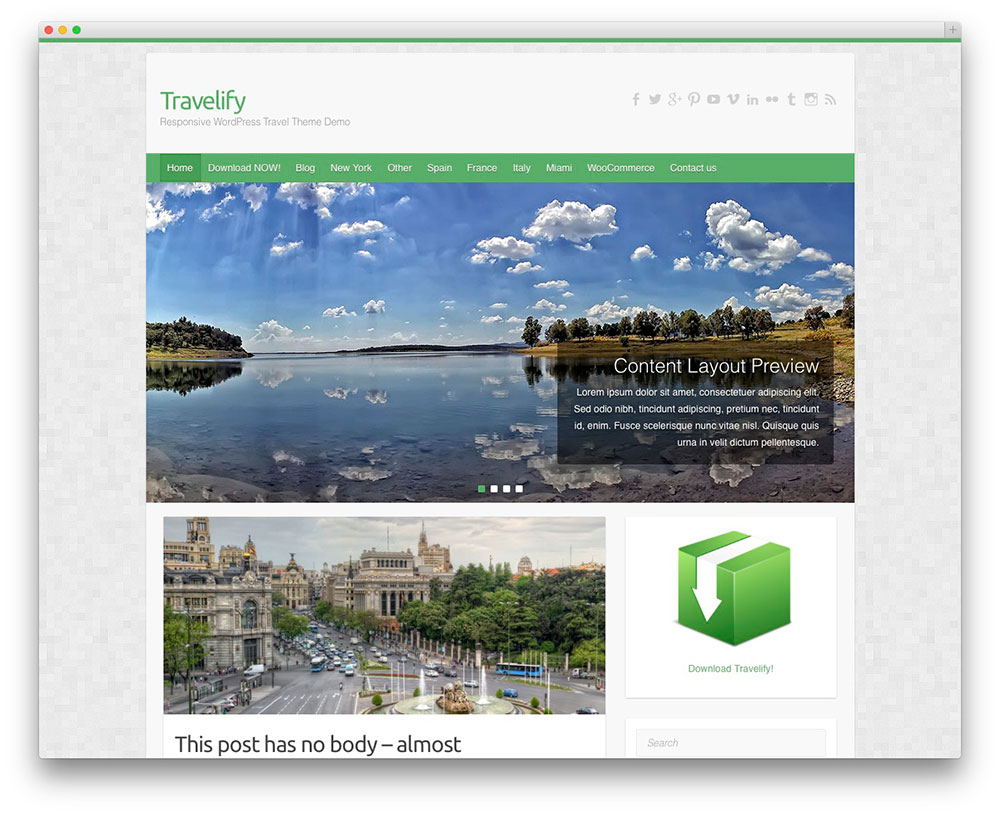 Travelify - Tema de viagem grátis