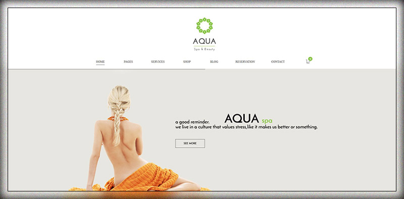 Aqua - 水疗和美容响应 WooCommerce WordPress 主题