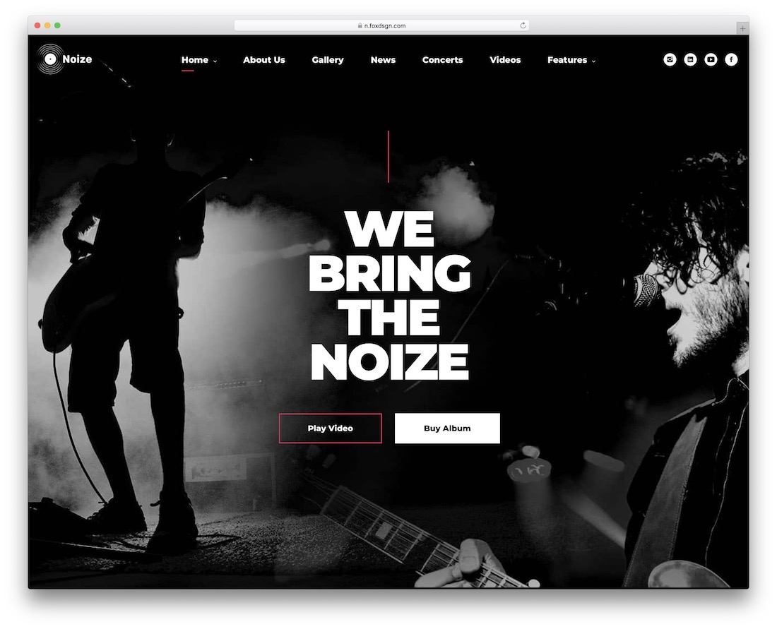 noize 音乐 wordpress 主题