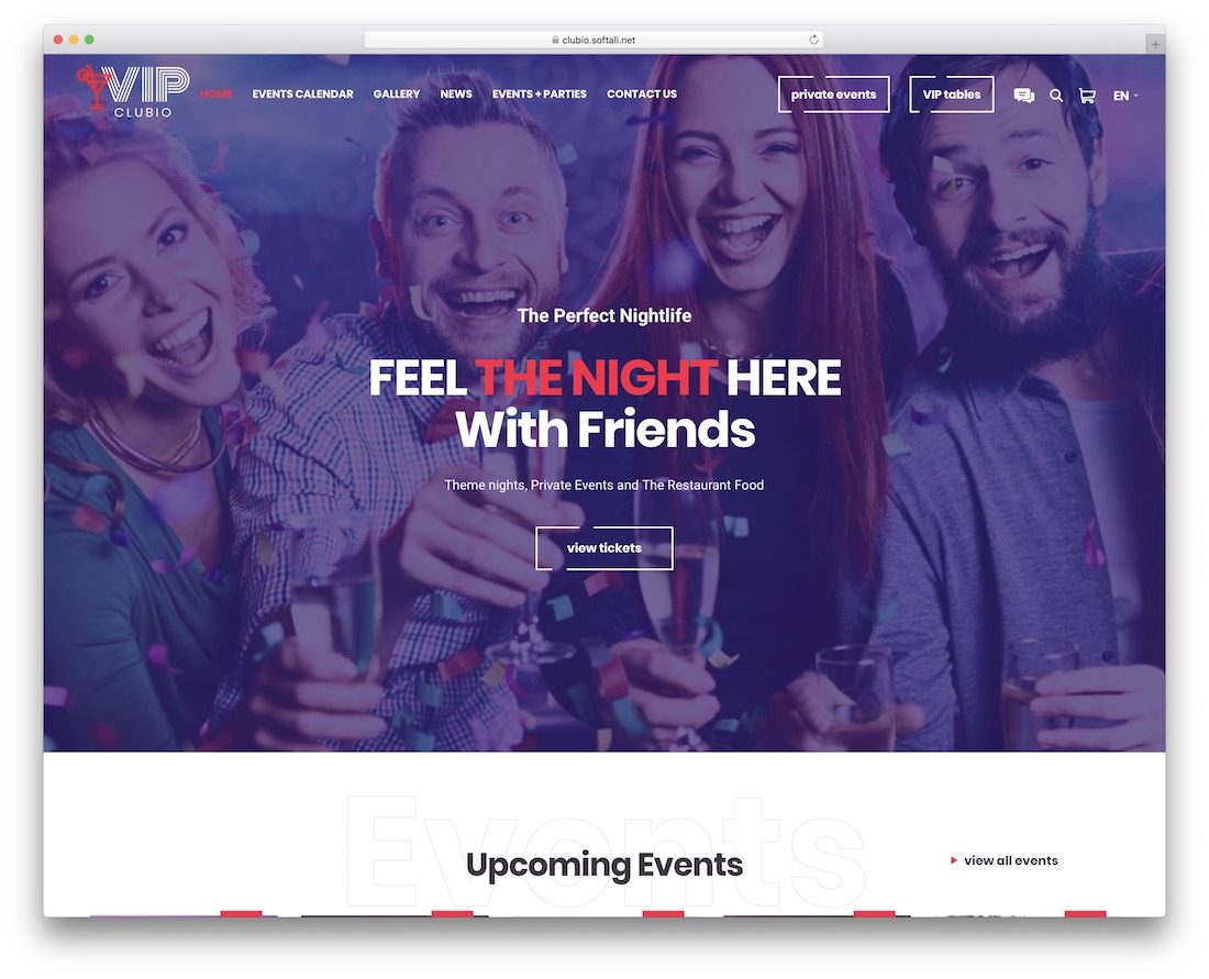 clubio wordpress nightclub ธีม