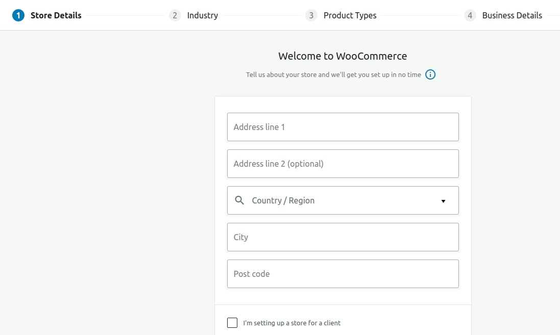 Detaliile magazinului pe WooCommerce