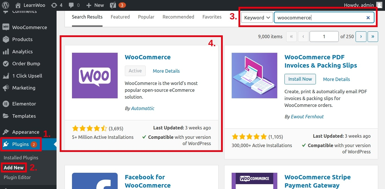 Instalarea WooCommerce pe WordPress