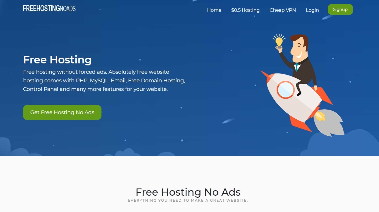 FreeHostingNoAds 主页