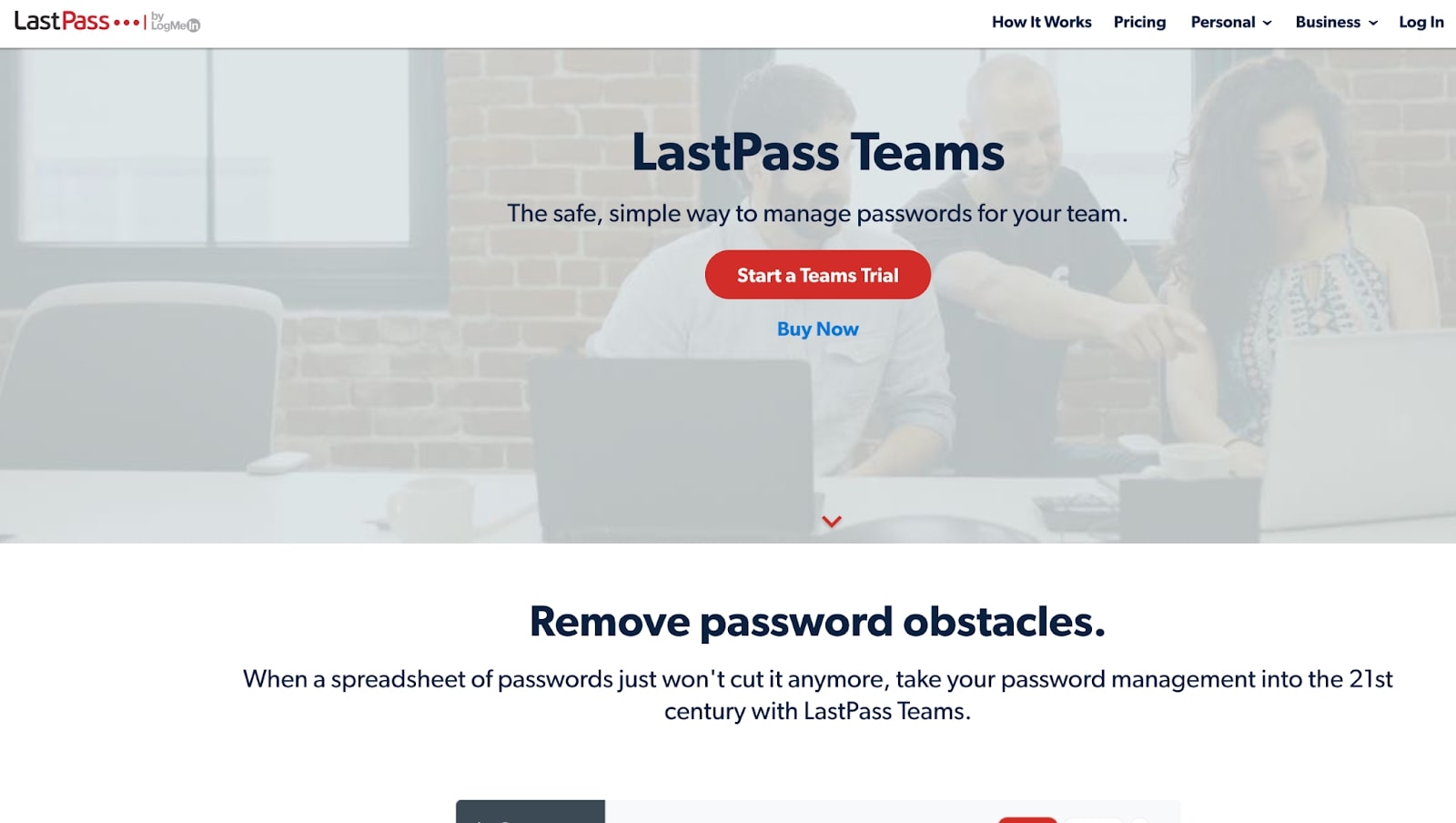 最佳商业密码管理器 - LastPass 的商业网页