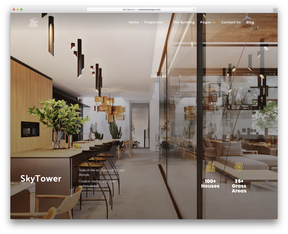 tema wordpress real estat skytower