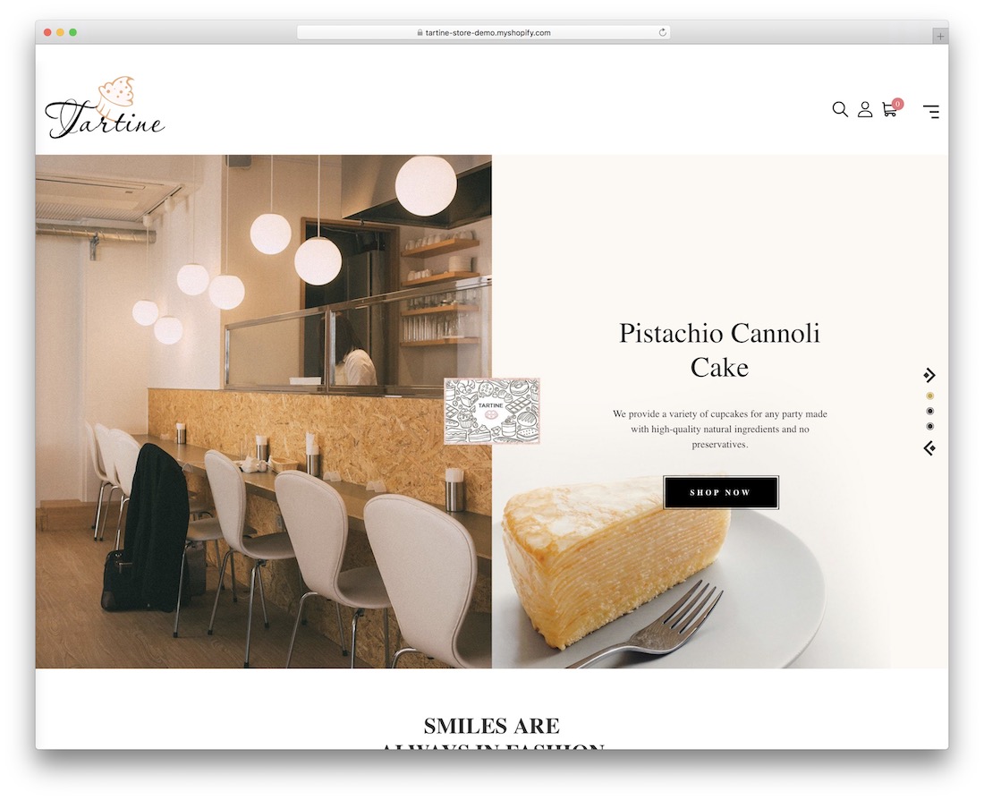 tema restoran shopify tartine