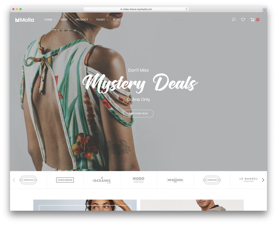 tema bootstrap molla shopify