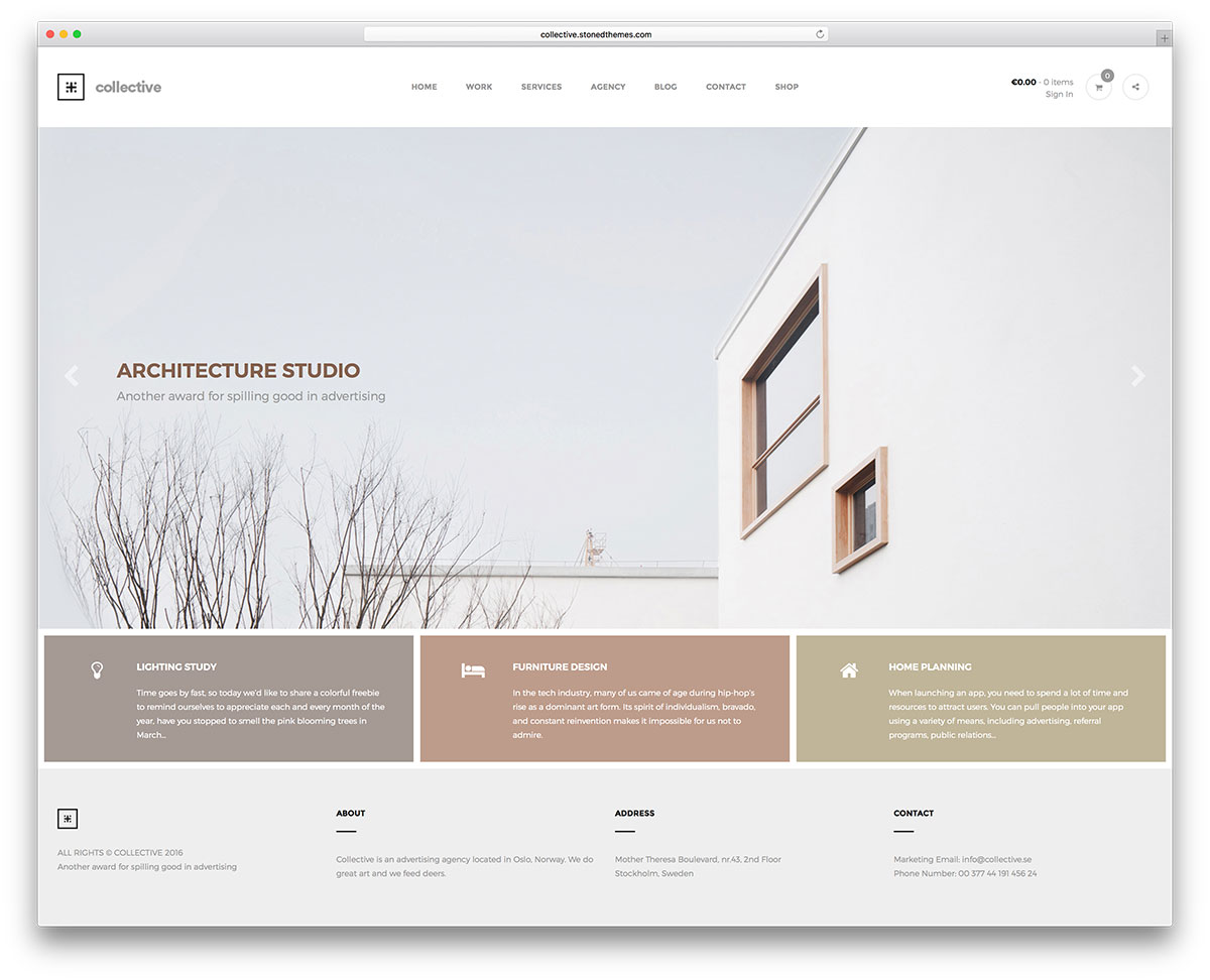 tema coletivo-limpo-wordpress-achitect