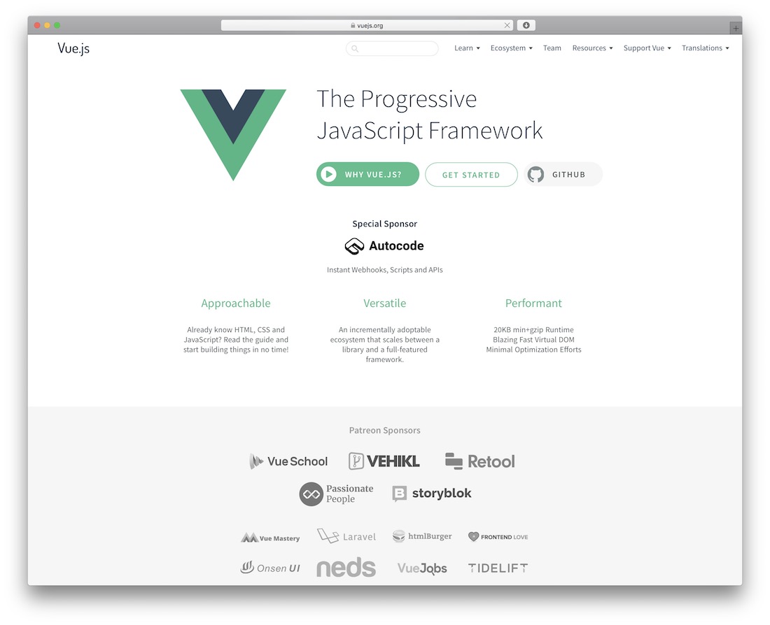 vue.js javascript çerçevesi