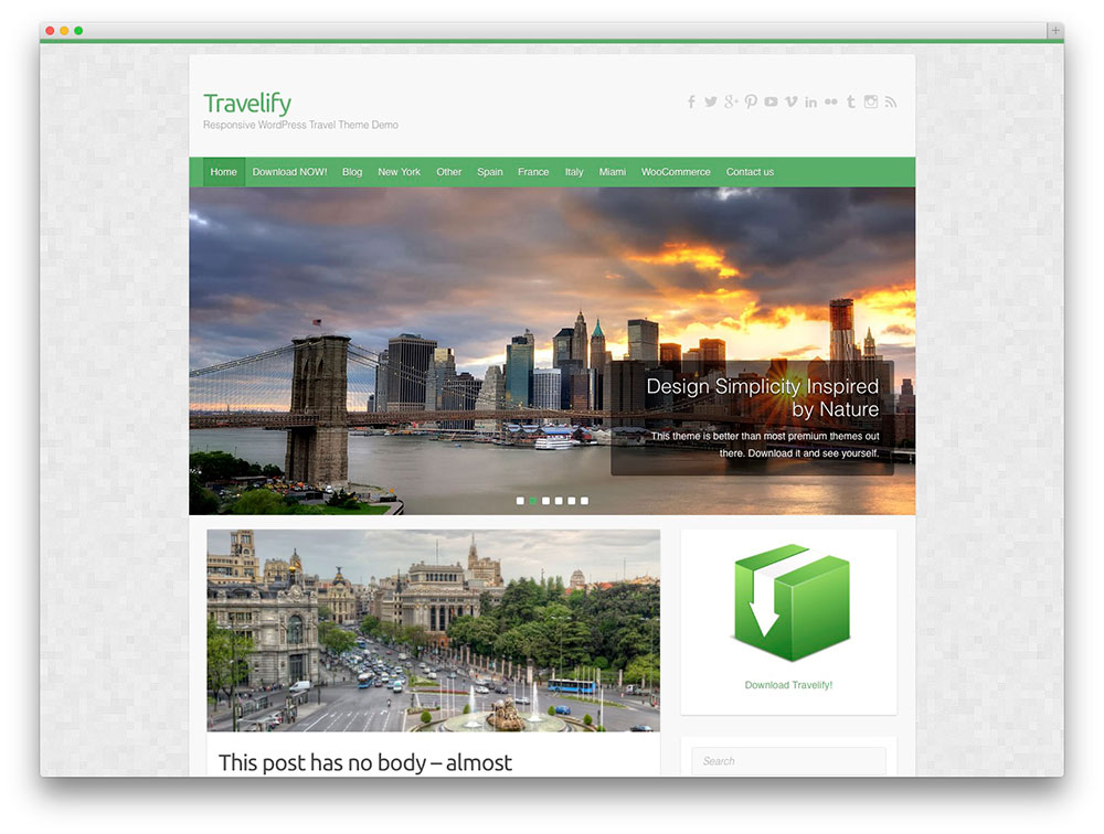 travelify - temă wordpress de călătorie