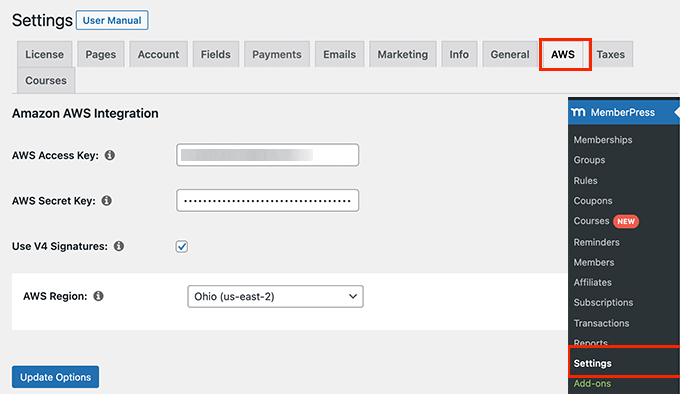 Configure AWS 