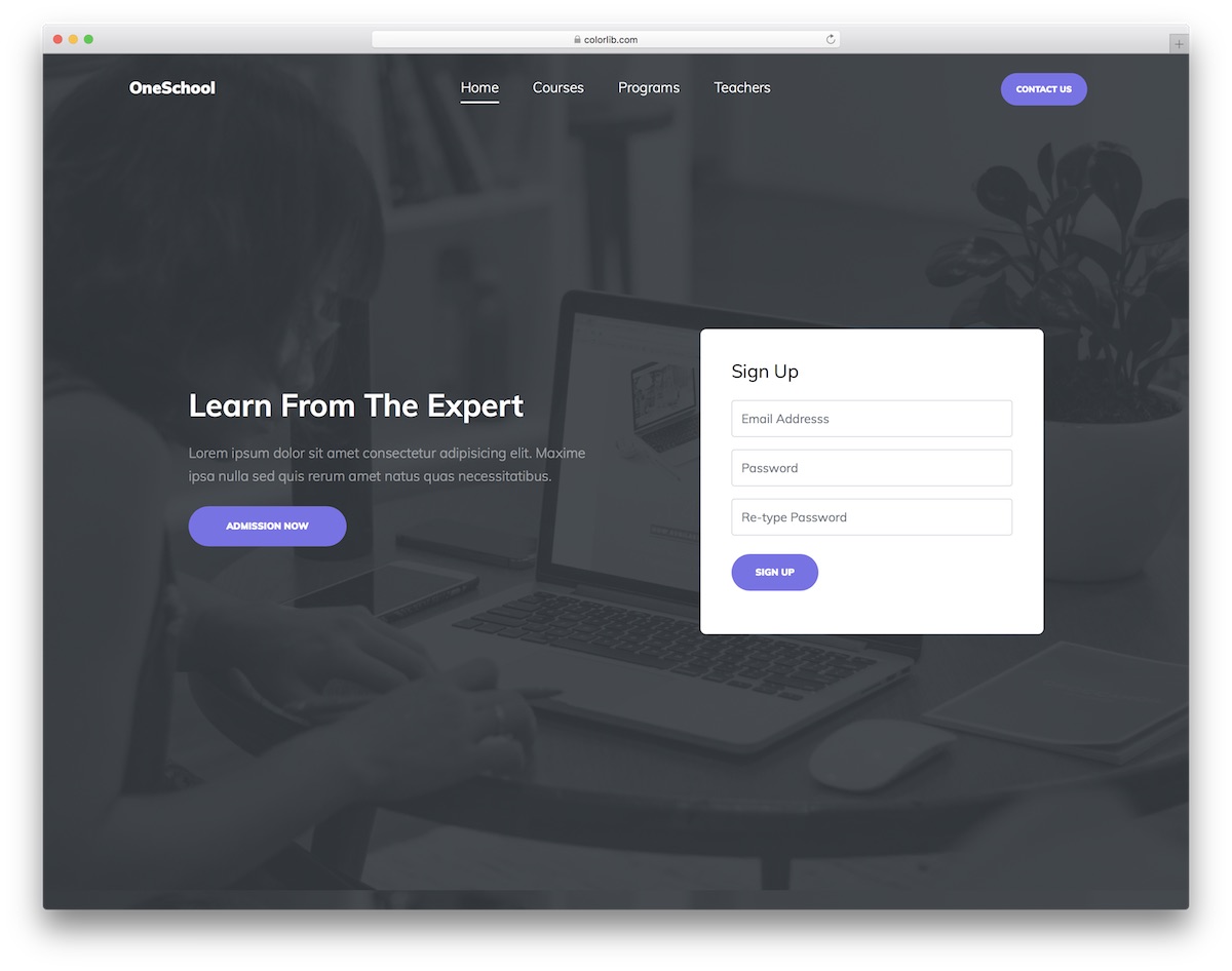 oneschool free template