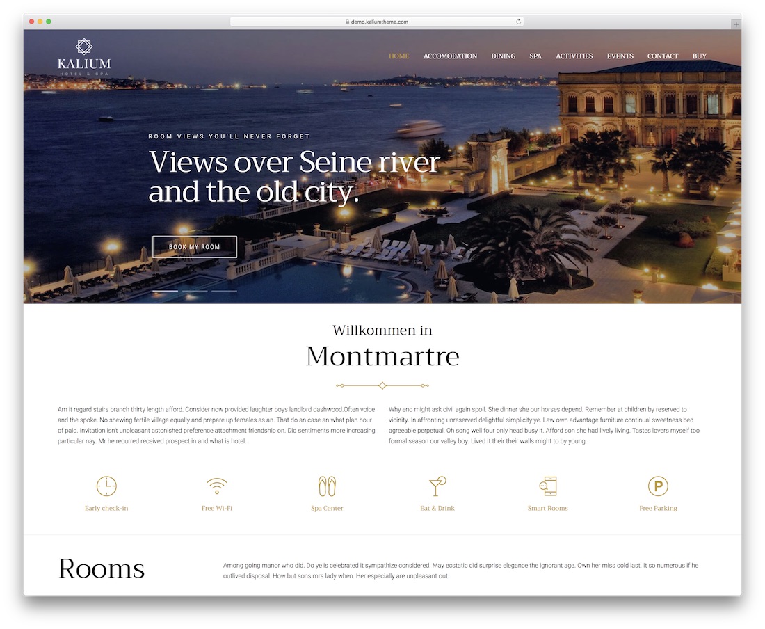 tema wordpress hotel kalium