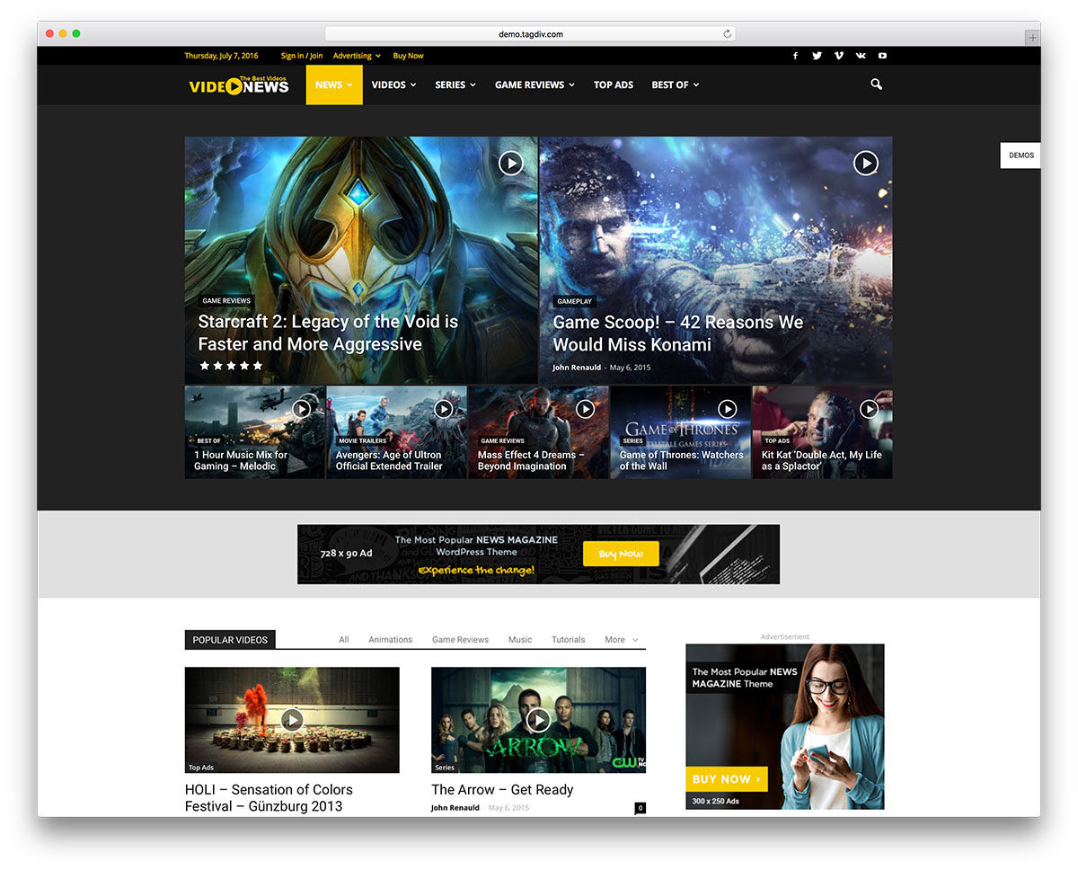 surat kabar-video-majalah-wordpress-website-template